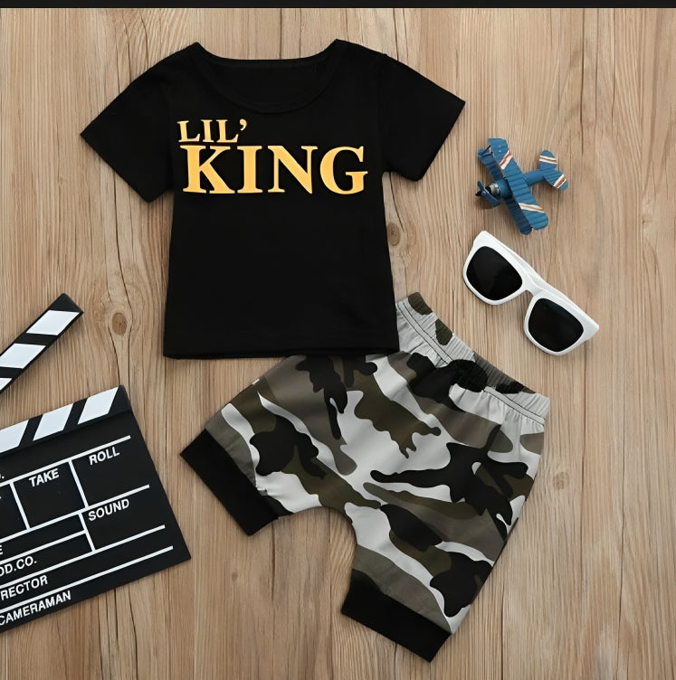 Liv’ King Camo Shorts Set