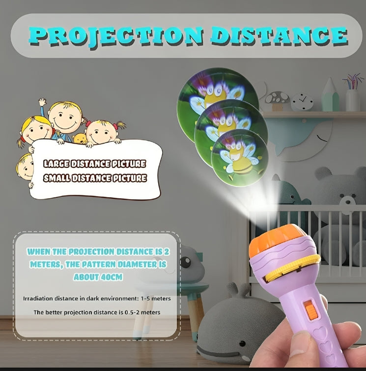 Kids Projection Torch with Animal Slide Discs
